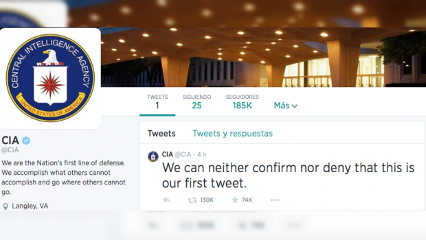 CIA muestra sentido del humor con su primer tuit