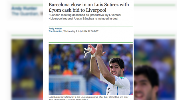 Luis Suárez llegará al Barça por 120 millones de dólares